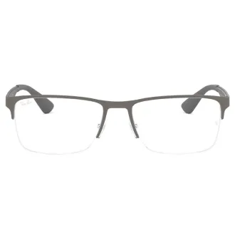 Óculos de Grau Fio de Nylon+Retangular Ray-Ban RX6335 2855 56 RGD.MTL Grafite