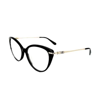 Óculos de Grau Gatinho Ana Hickmann Ah60072-A01 RGD.ACT Preto+Dourado - Feminino