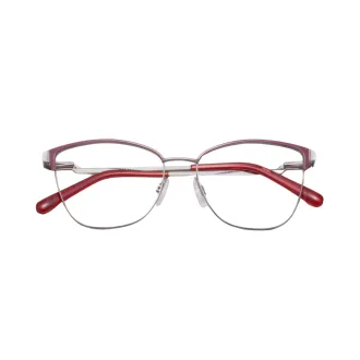 Óculos de Grau Gatinho Bulget Bg2120-07a RGD.MTL Vermelho+Prata - Feminino