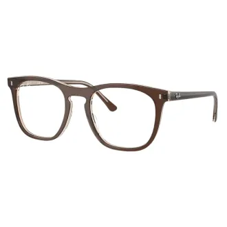 Óculos de Grau Quadrado Ray-Ban RX2210V8365 53 RMD.ACT Marrom