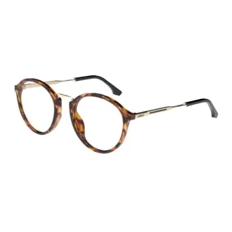Óculos de Grau Redondo Colcci Tanne RX Demi RMD.ACT Tartaruga+Dourado