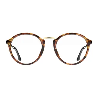 Óculos de Grau Redondo Colcci Tanne RX Demi RMD.ACT Tartaruga+Dourado