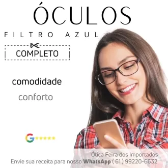 Par de Lentes Filtro Anti Luz Azul - Vision News Basic