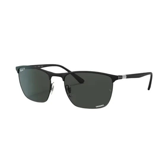 Óculos de Sol Retangular Ray-Ban RB3686 186 3157 RGD.MTL Preto - Ótica ...